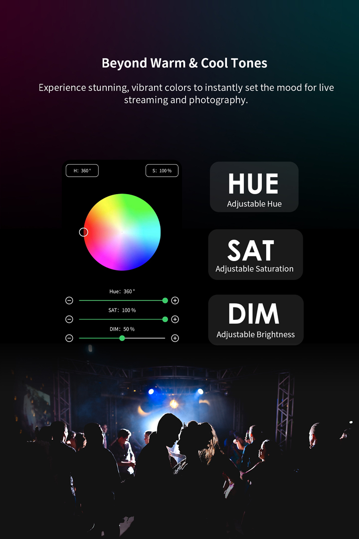 Visico LED-200SR RGB LED Video Light (200W) sa adapterom - 8